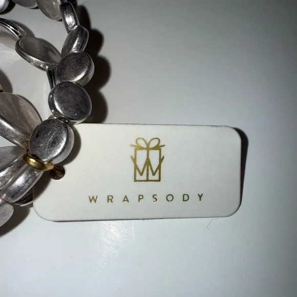 NWT Wrapsody Silver Beaded Stretch Bracelets (Set of 3) - Picture 3 of 3